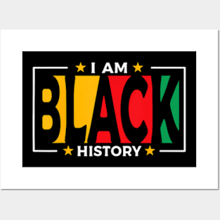 I Am Black History - kids Black History Month Posters and Art